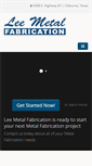 Mobile Screenshot of leemetalfab.com